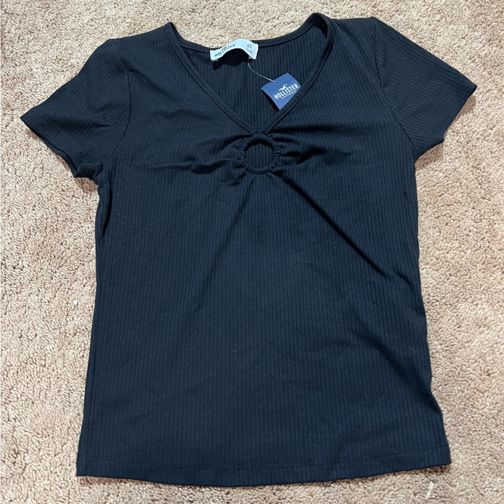 black size extra small hollister top